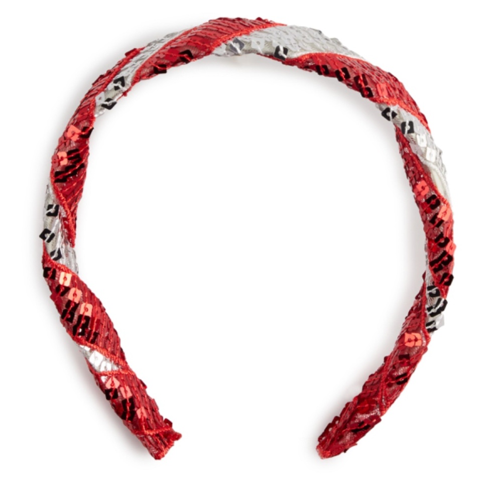 NWT Christmas sequined red & white stripes headband from Celebrate Together